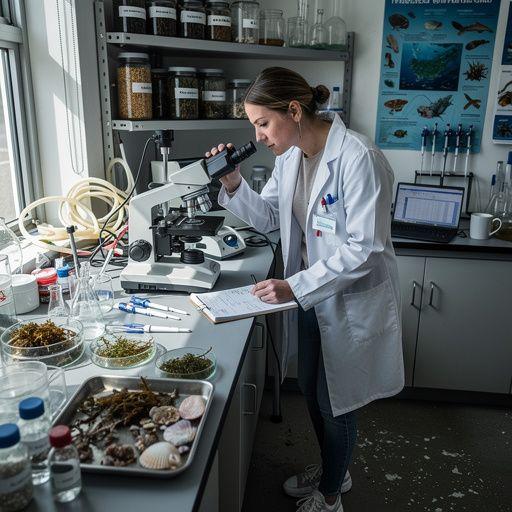 A különböző tengeri fajok interaktív bemutatója, mely a biodiverzitást hangsúlyozza.